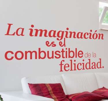 Vinilo decorativo combustible felicidad - TenVinilo