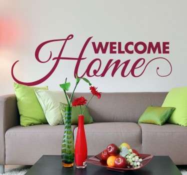 Welcome Home Wall Sticker - TenStickers
