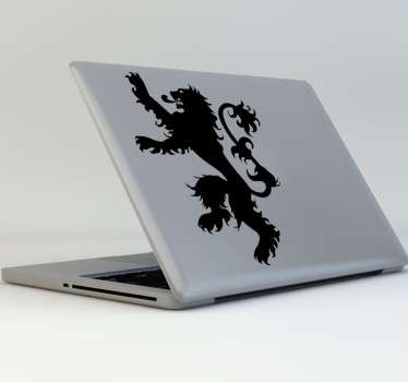 Decora tu ordenador portátil con la pegatina de la Casa Lannister de la serie del momento, Juego de Tronos. Muestra a todos cual es tu casa favorita y tu serie también.