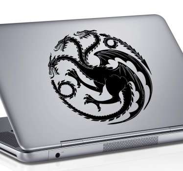 Vinilo decorativo para complementar tu ordenador con tu entusiasmo por la serie Juego de Tronos.