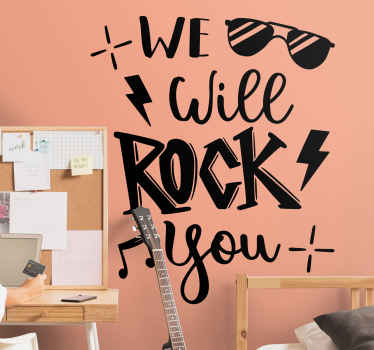 Sticker Parole de Chanson "nous allons vous bercer" - TenStickers