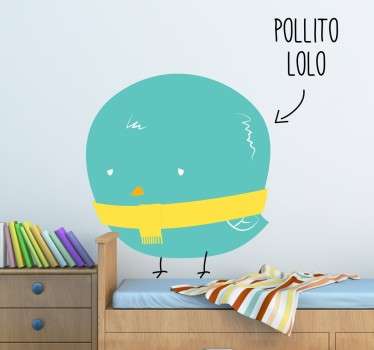 Vinilo infantil pollito Lolo malito - TenVinilo