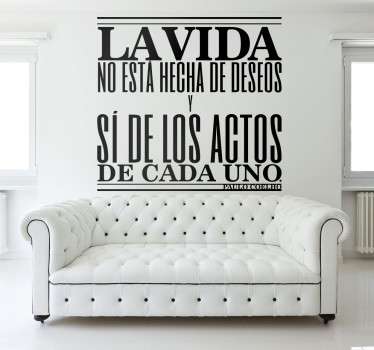 Vinilo de texto actos coelho - TenVinilo