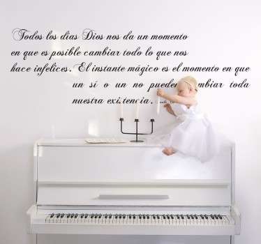 Vinilo de texto instante coelho - TenVinilo