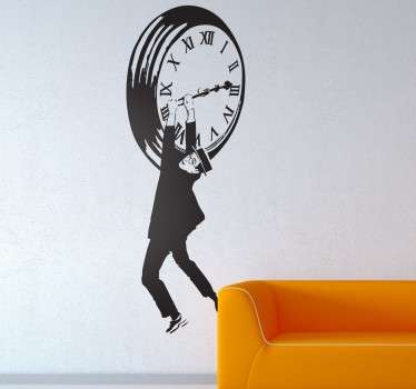 Vinilo decorativo Harold Lloyd reloj - TenVinilo