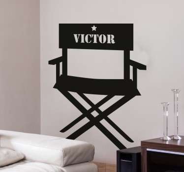 Director's Chair Customisable Sticker - TenStickers