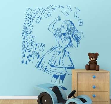 Alice in Wonderland Cards Decal - TenStickers