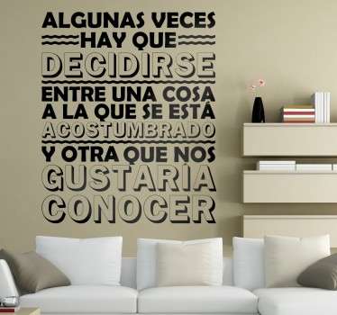 Vinilo decorativo cosas coelho - TenVinilo