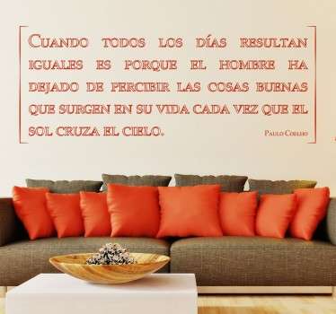 Vinilo decorativo todos los dias Coelho - TenVinilo