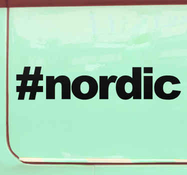 Hashtag nordisk klistremerke til bil - Tenstickers