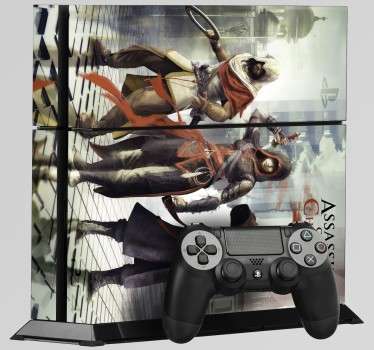 Vinilo para PS4 de uno de los juegos con mejores gráficos. Vinilo decorativo de Assassin's Creed para tu PlayStation 4. Juega interminables partidas y personaliza tu videoconsola.