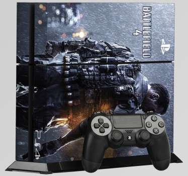 Pegatinas para PS4 de uno de los Shooter de Guerra más vendidos. Battlefield 4 es el vinilo ideal si te gusta jugar interminables partidas online a este juego y a la vez quieres disfrutar de una videoconsola única. Adhesivos de fácil aplicación.