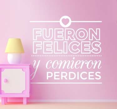 Vinilo infantil comieron perdices - TenVinilo