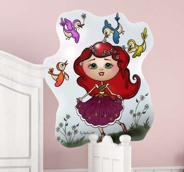 Playful Fairy Girl wall stickers for kid - TenStickers