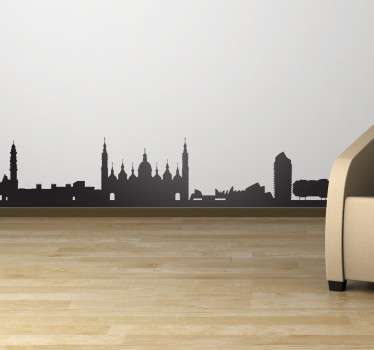 Zaragoza  skyline horizon silhouette sticker - TenStickers