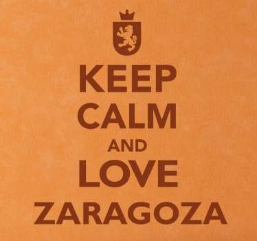 Vinilos decorativos Zaragoza keep calm - TenVinilo