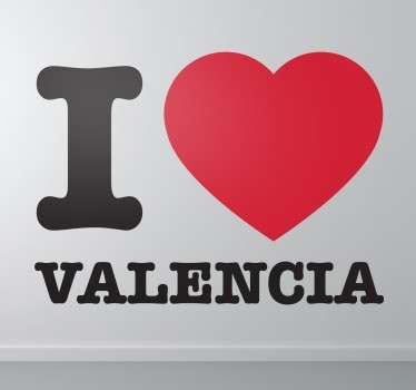 Vinilos decorativos Valencia I love - TenVinilo