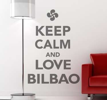 Vinilos Bilbao texto keep calm - TenVinilo