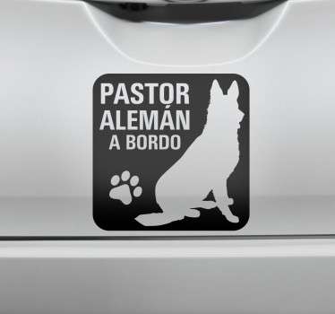 Vinilo Pastor Alemán a bordo - TenVinilo