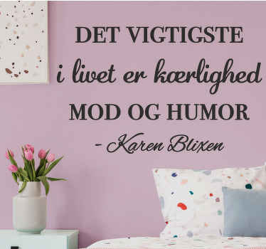 Karen blixen life quote wallstickers citater - TenStickers