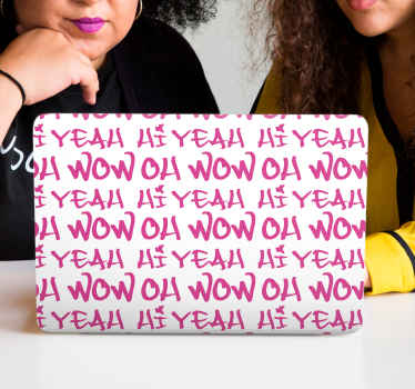 Energetic text expressions laptop skin - TenStickers