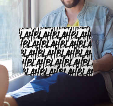 Vinilo para portátiles Patrón de texto bla - TenVinilo