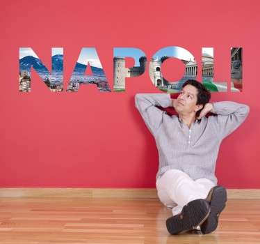 Adesivo muro scritta Napoli - TenStickers