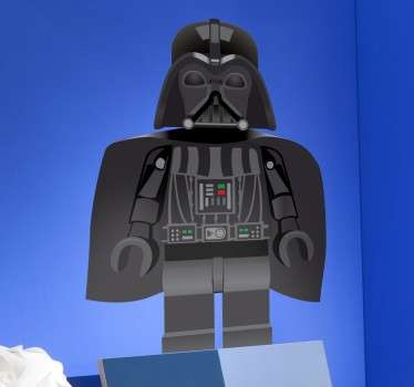 Vinil decorativo infantil do Darth Vader em forma de lego. Adesivo de parede para quartos infantis ou qualquer outra divisão que pretenda.
