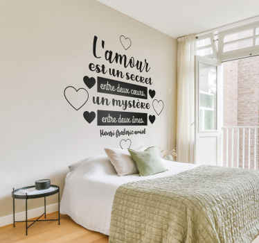 Sticker citation amour secret - TenStickers