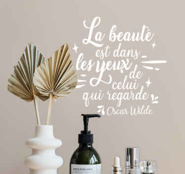 Sticker citation amour Oscar Wilde - TenStickers