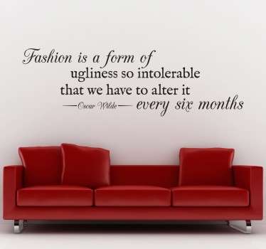 Oscar Wilde Alter Fashion Wall Sticker - TenStickers