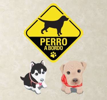Stickers perro a bordo - TenVinilo