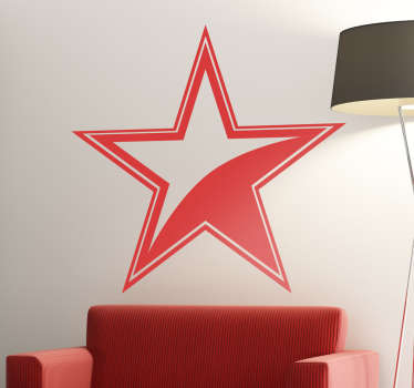 Unique Star Decal with Border - TenStickers