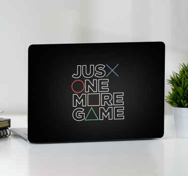 Sticker Ordinateur Portable Juste un jeu de plus - TenStickers