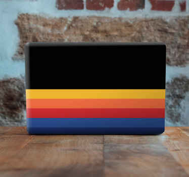 Sticker Ordinateur Portable Rayures de jeu vintage - TenStickers