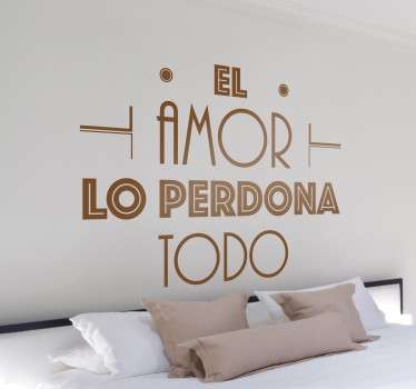 Vinilo refranes amor perdona todo - TenVinilo