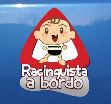 Pegatina bebé a bordo racinguista - TenVinilo