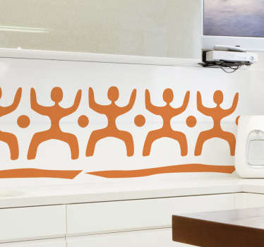 Adesivo de parede tribal men border - TenStickers