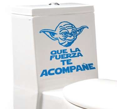 Vinilo retrete Yoda que la fuerza - TenVinilo