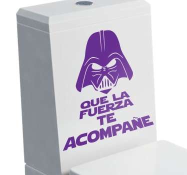 Vinilo para baño que la fuerza te acompañe - TenVinilo