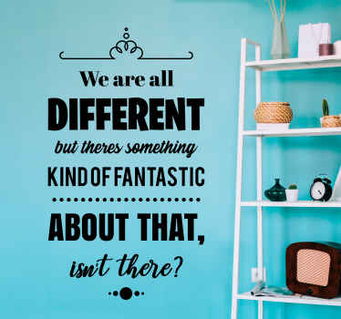 "We are all different" kids bedroom  sticker - TenStickers