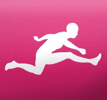 Hurdle Jumper Silhouette Sticker - TenStickers
