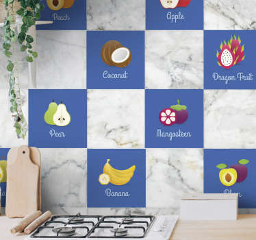 Fruit tegelstickers voor in de keuken - TenStickers
