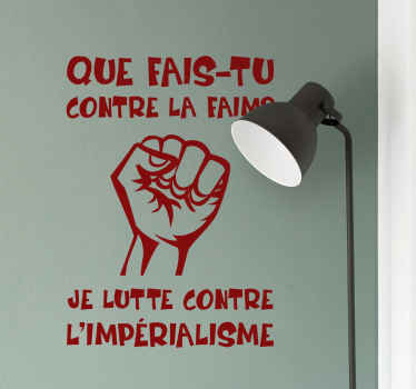 Sticker lutte contre l'impérialisme - TenStickers