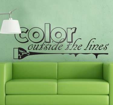 Colour Outside The Lines Sticker - TenStickers