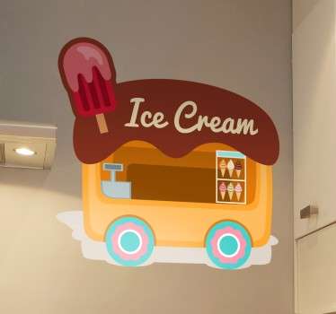 Ice cream van wall sticker - TenStickers