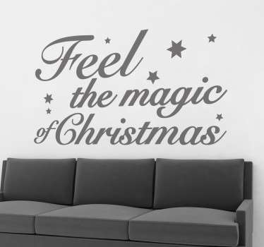 Sticker feel the magic of christmas - TenStickers