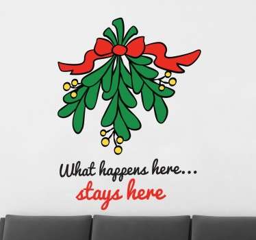 Mistletoe Spruch Sticker - TenStickers