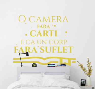 Stickere perete O camera fara carti - TenStickers