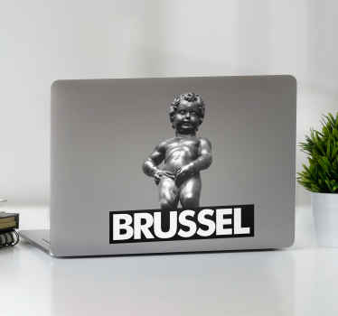 Brussel manneken pis Laptop sticker - TenStickers